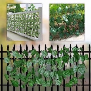 Rozťahovací plotový panel s brečtanom - 30x180 cm, UV odolný, bez náradia | GREENFENCE