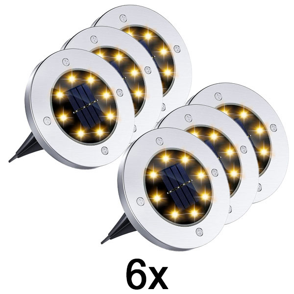 2x Solárne podlahové svetlá na vonkajšie použitie (3 ks) | LUMIGARD