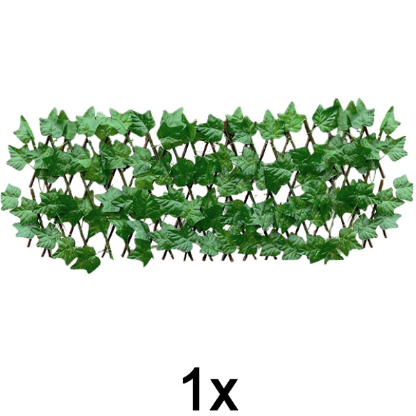 1x Rozťahovací plotový panel s brečtanom – 30×180 cm, UV odolný, bez náradia | GREENFENCE