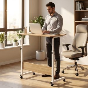 Výškovo nastaviteľný prenosný stôl na kolieskach (71-90 cm) | EVOSTUL